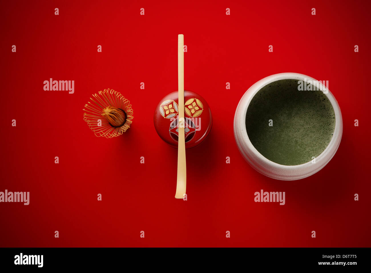 Matcha green tea set Stock Photo Alamy