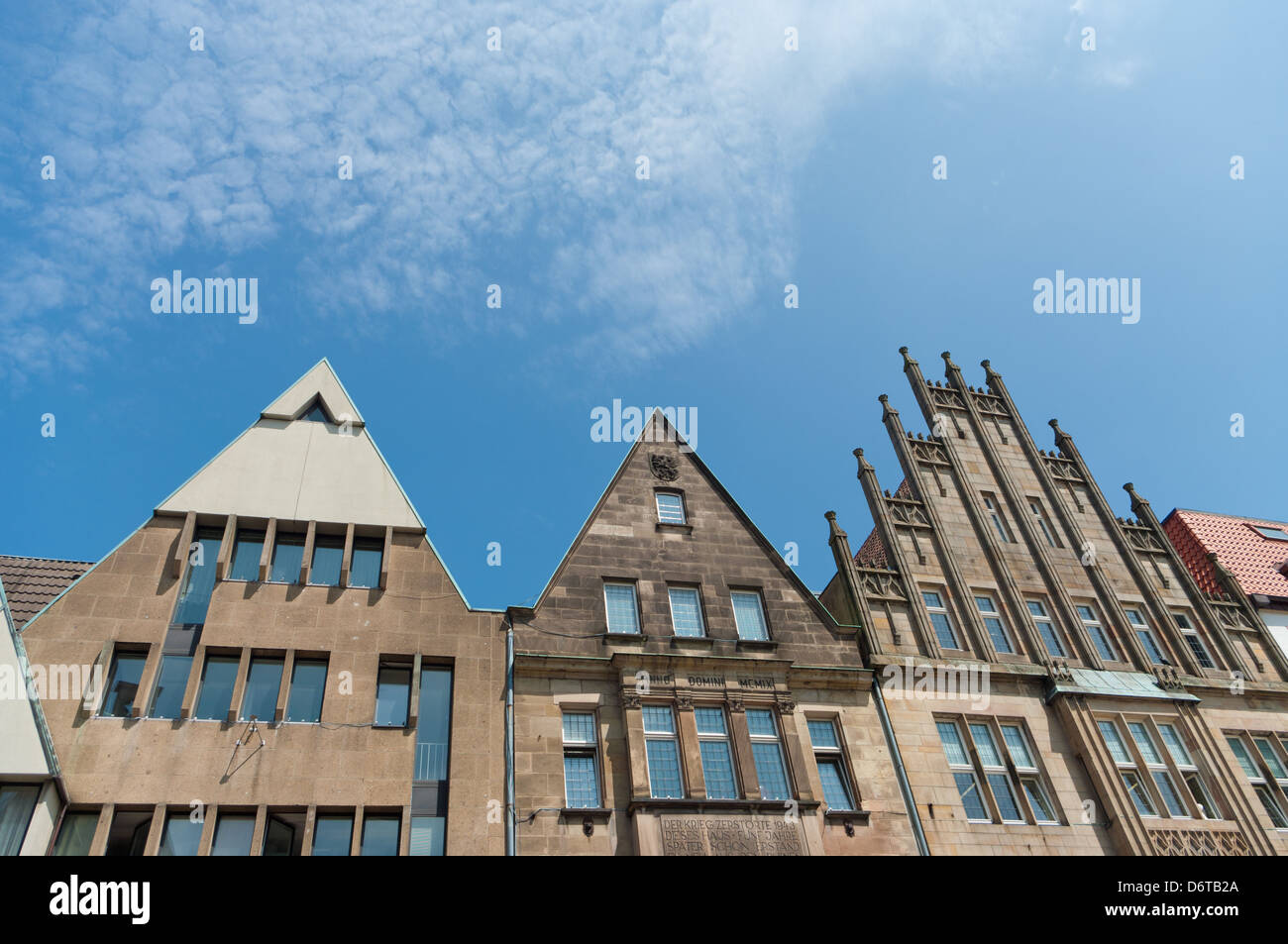 monumental facades in munster, germany Stock Photo