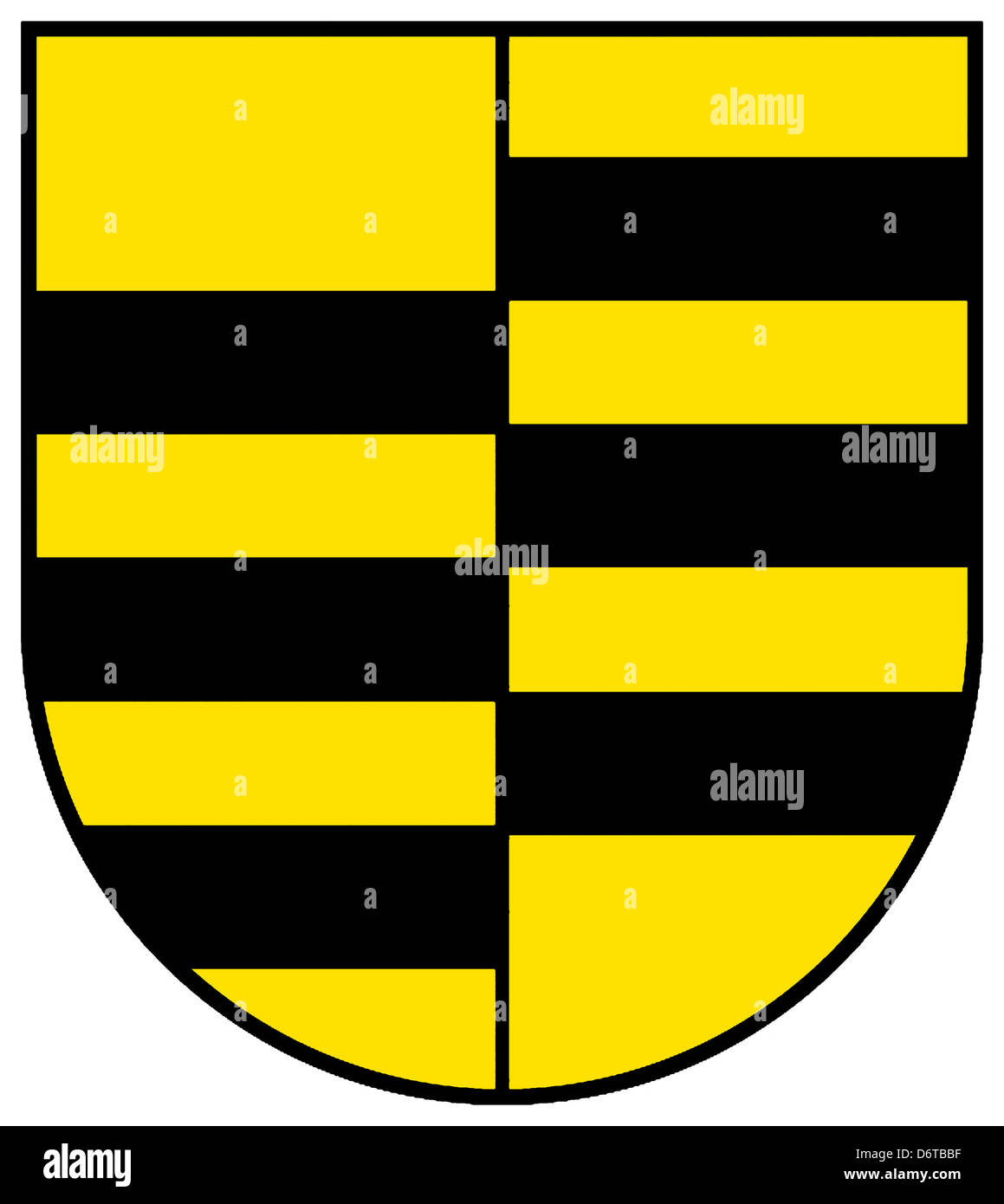 Coat of arms of the German city Ballenstedt in Saxony-Anhalt. Stock Photo