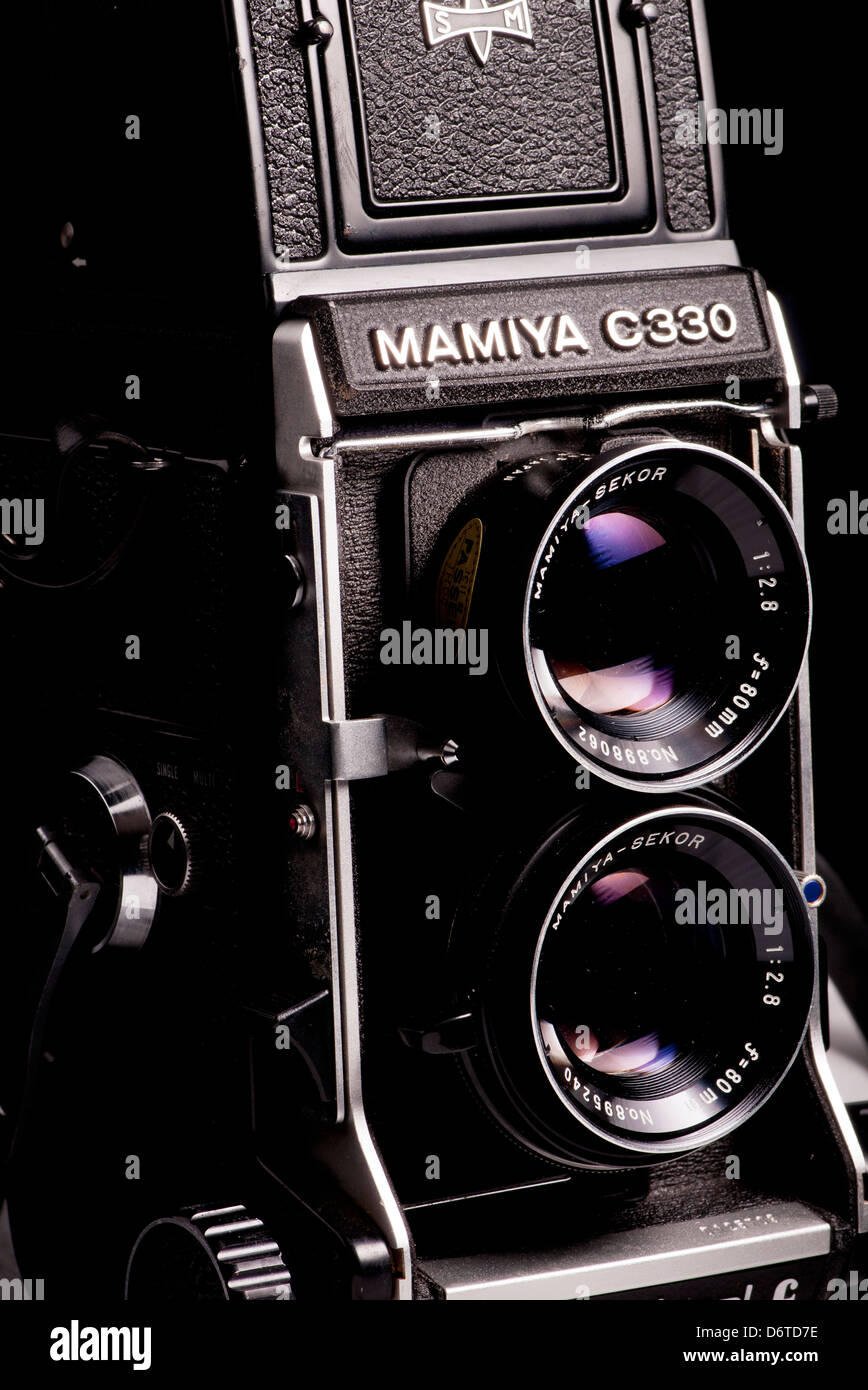 Mamiya C330 twin lens reflex film camera Stock Photo