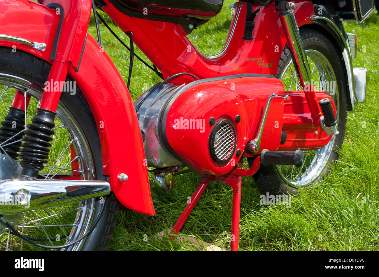 red oldtimer kreidler moped during an annual meeting in Twenterand,  Netherlands on June 30, 2012 Stock Photo - Alamy