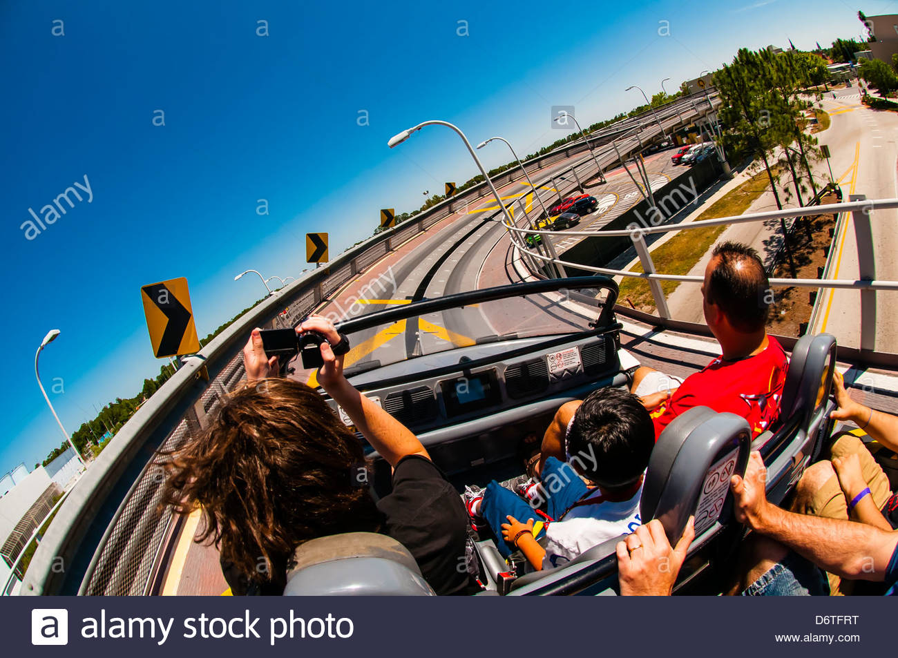Test Track ride, Epcot, Walt Disney World, Orlando, Florida USA Stock