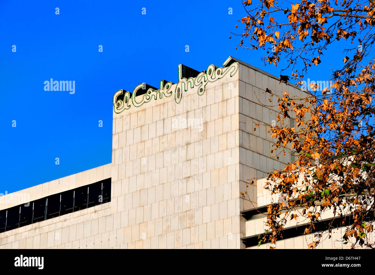 Barcelona, Catalonia, Spain. El Corte Ingles department store in Placa de Cataluna Stock Photo