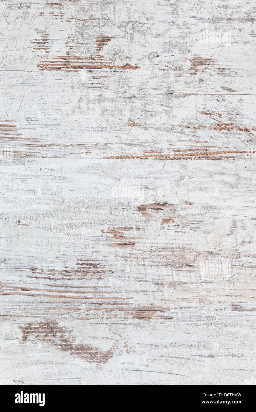 Rustic white wooden board background. Stock Photo
