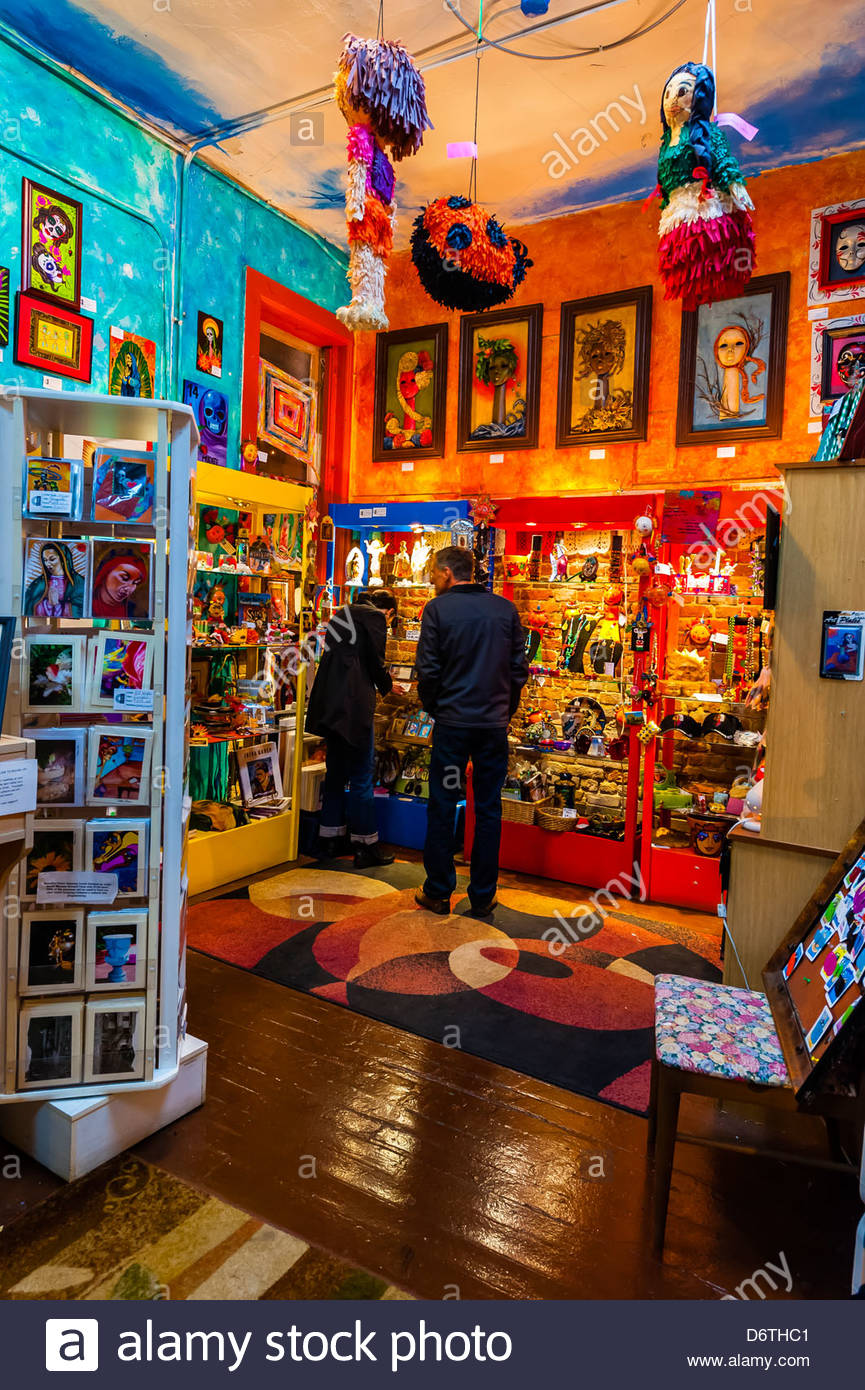 Day of the Dead merchandise, Santa Fe Arts District on First Friday