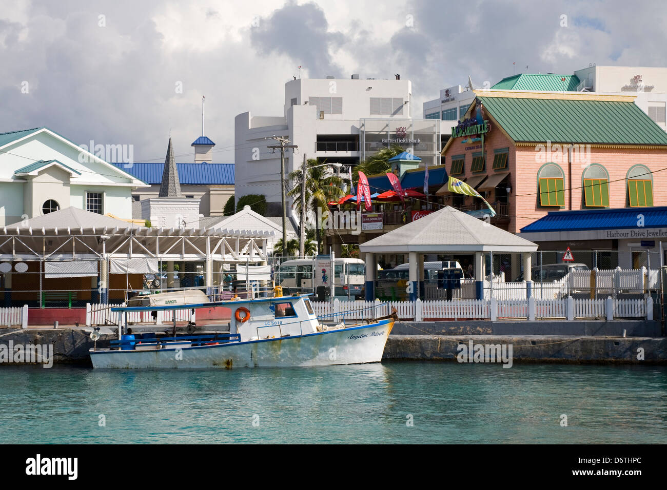 Waterfront in downtown George Town, Grand Cayman, Cayman Islands ...