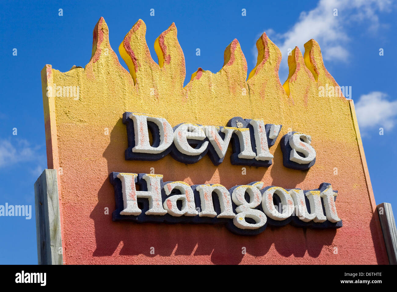 Sign in Hell, Grand Cayman, Cayman Islands, Greater Antilles, Caribbean Stock Photo