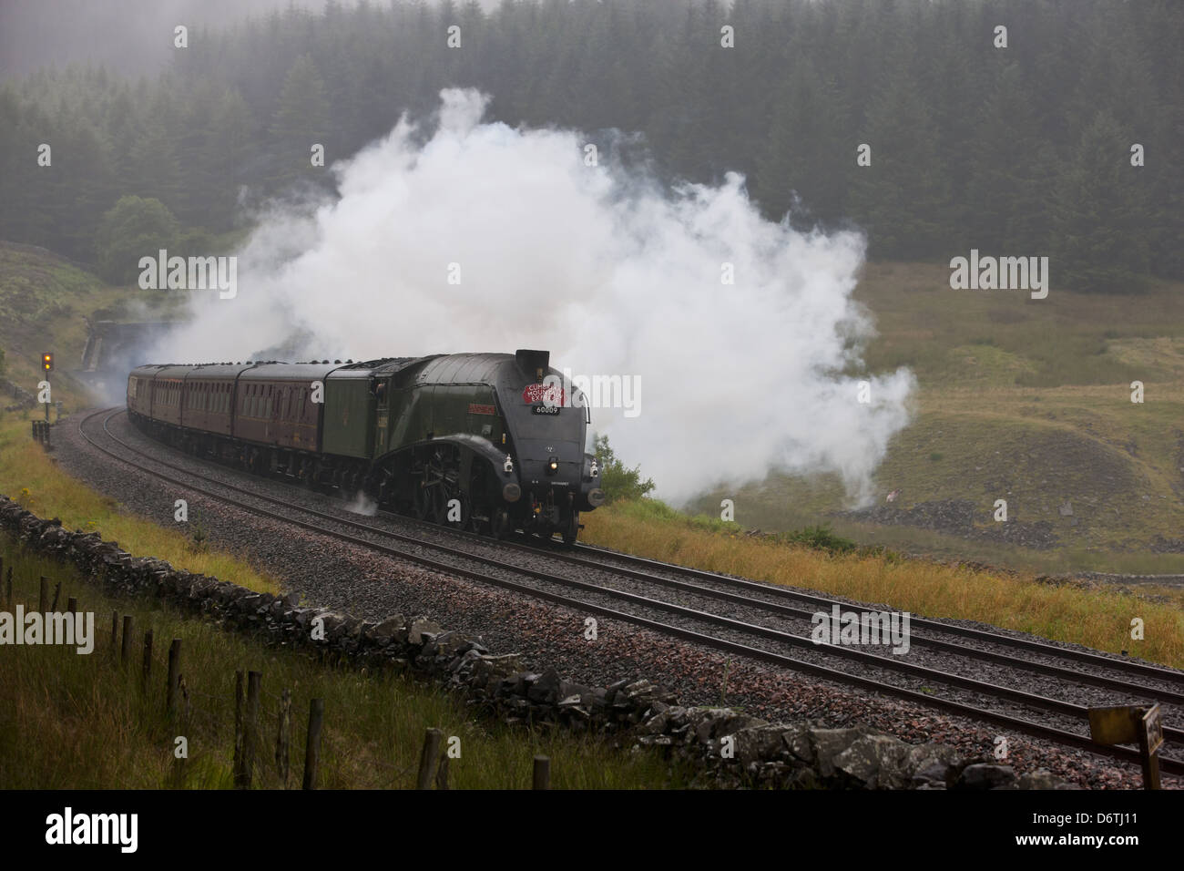Union Of South Africa Steaming Through Blea Moor Tunnel Stock Photo