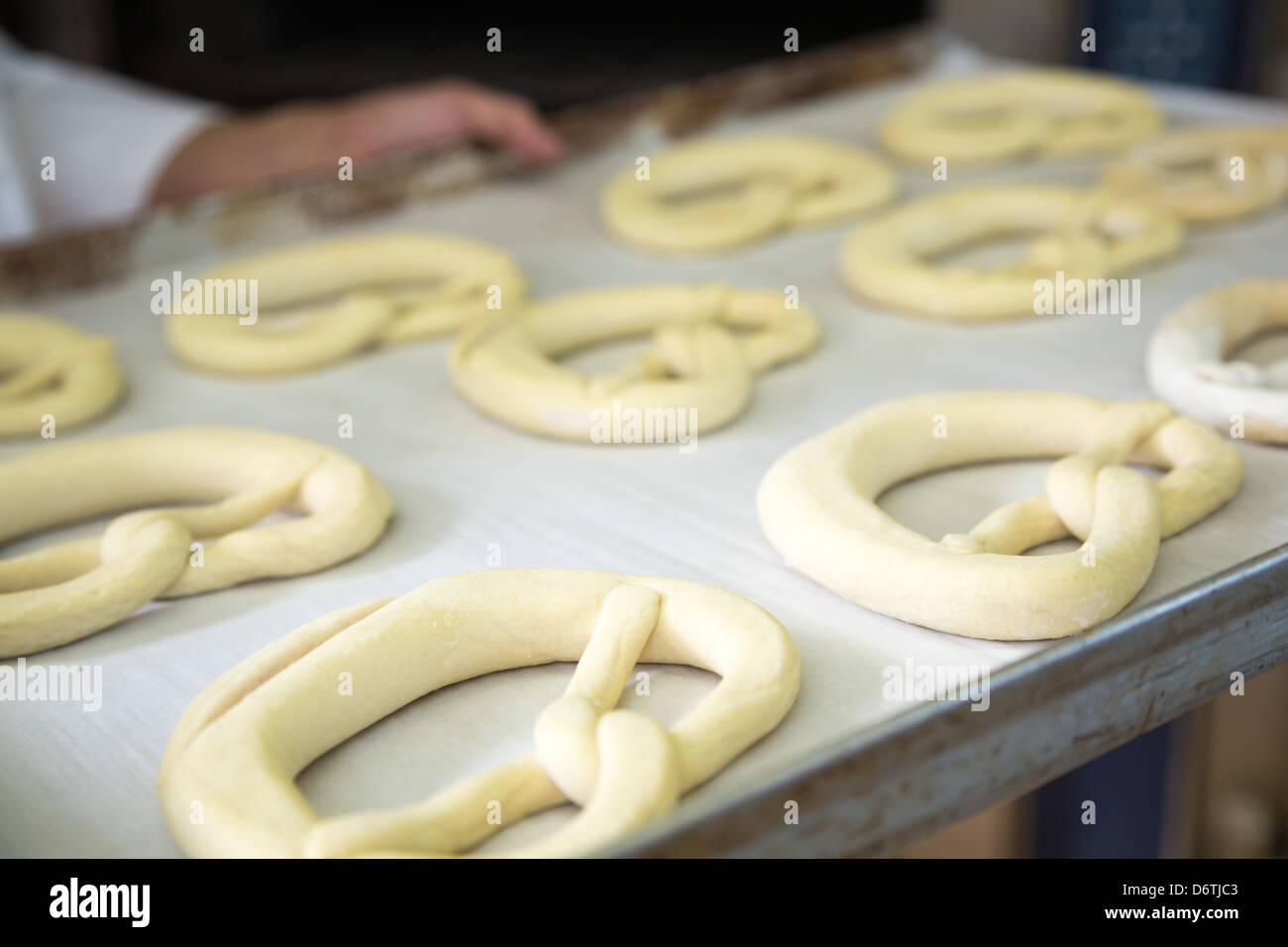 Prezel Tablets A tablet full of pretzel dough Stock Photo - Alamy