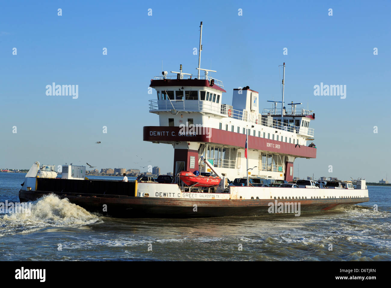 USA, Texas, Galveston, Port Bolivar, Ferry Stock Photo Alamy