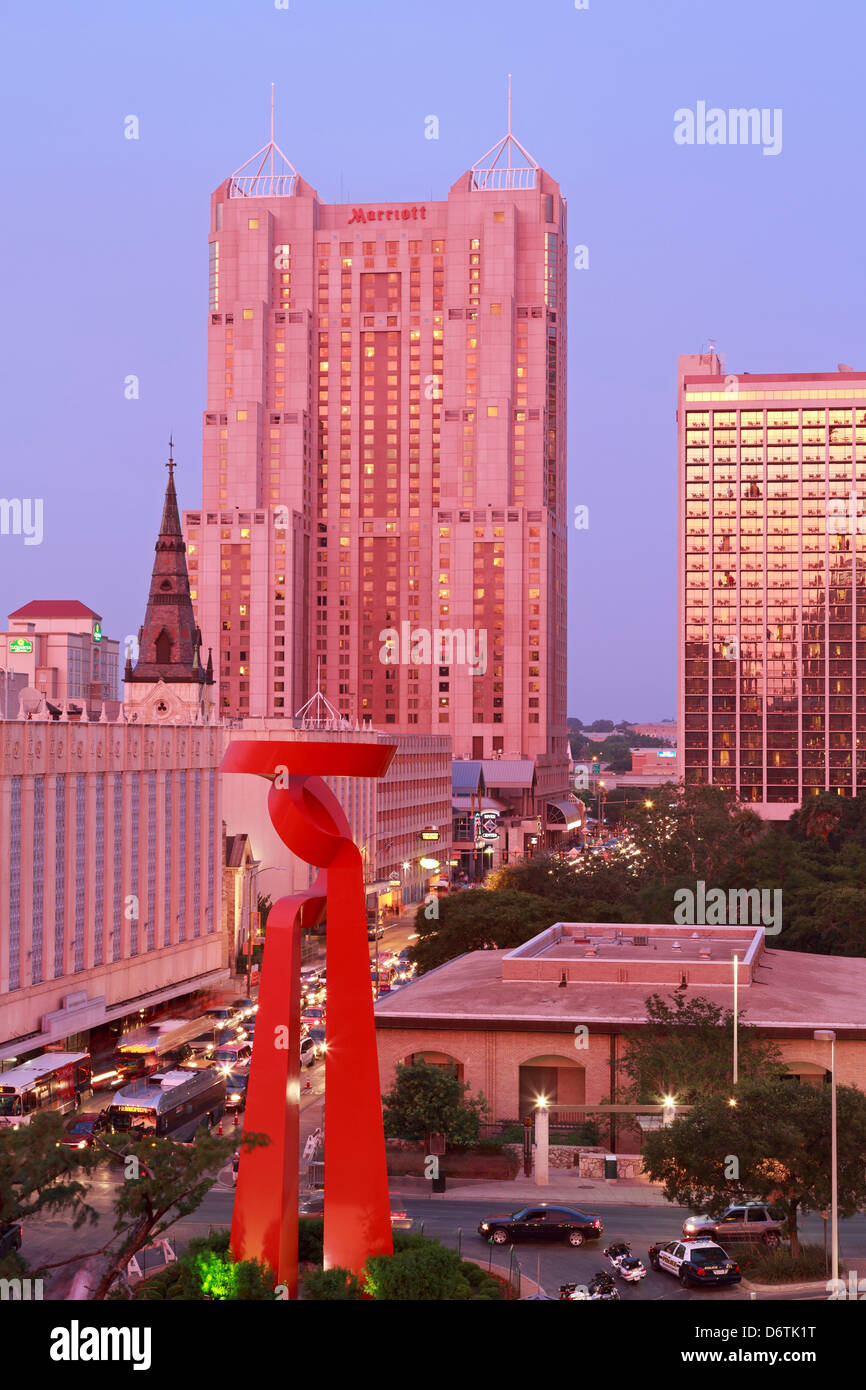 USA, Texas, San Antonio, Downtown skyline Stock Photo Alamy