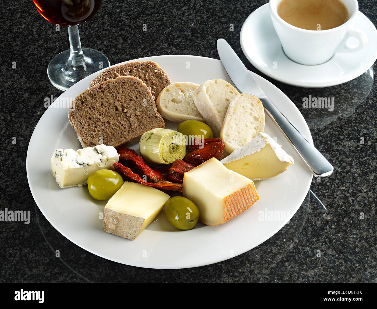 Italian cheese selection antipasto Stock Photo Alamy