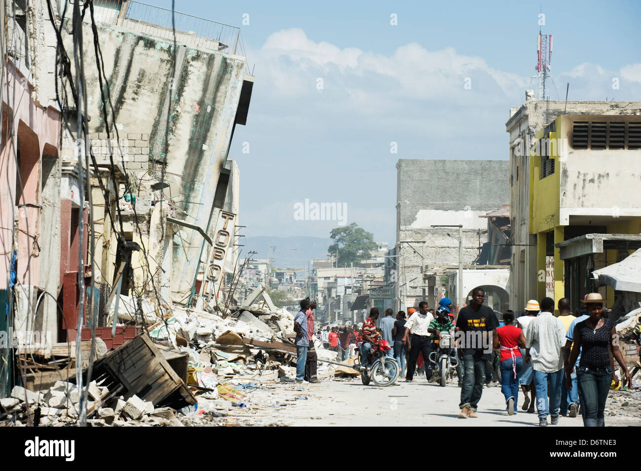January 2010 earthquake damage, downtown, Port au Prince, Haiti