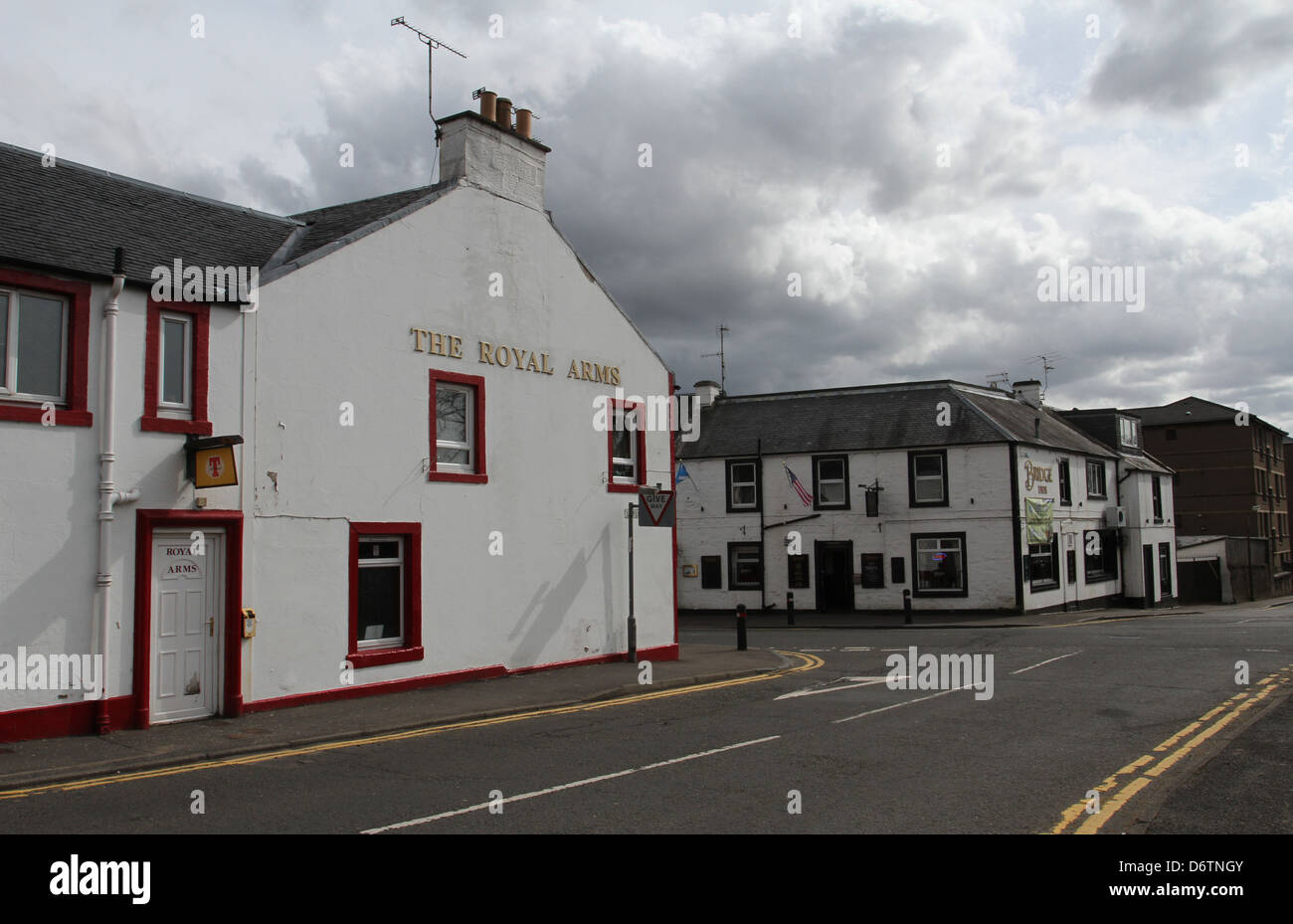 The Royal Arms pub and Bridge Inn Tillicoultry Scotland April 2013