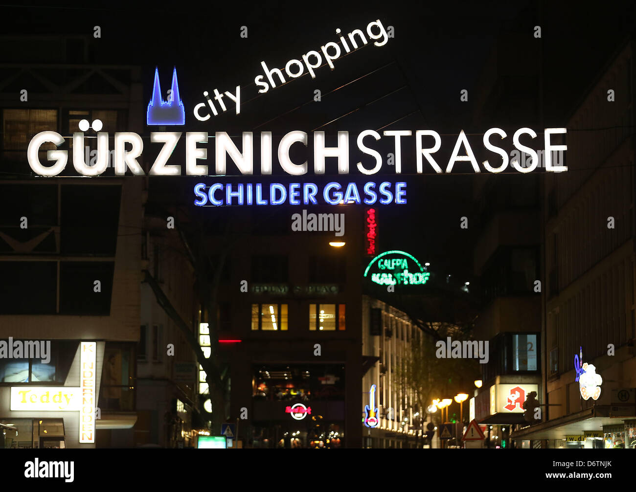 Shopping street in Cologne on 20 April 2013 Stock Photo
