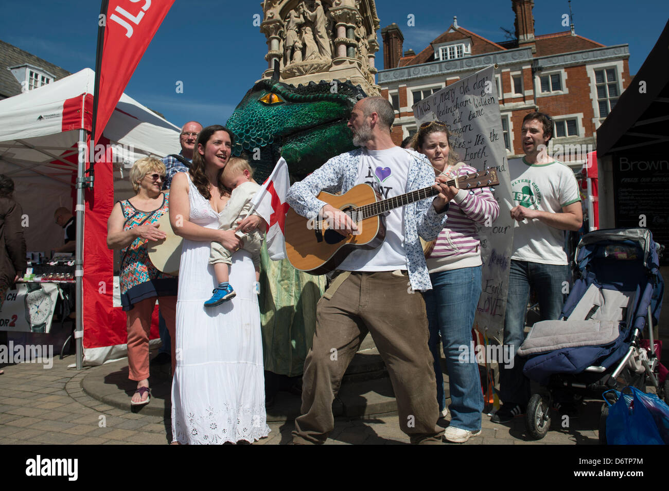 A group of musicians and singers celebrate Day in the