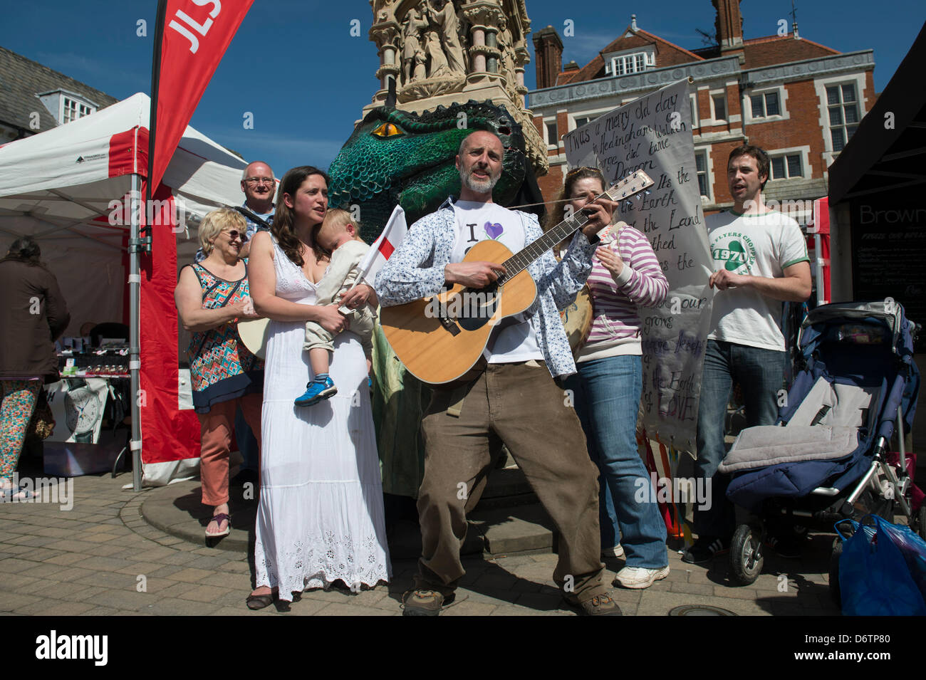 A group of musicians and singers celebrate Day in the