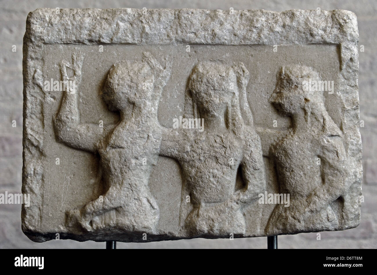 Greek art. Archaic period. Votive relief. About 560 BC. Three dancing