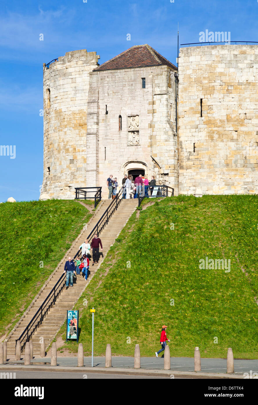 Clifford's Tower the former Keep of York castle city of York North Yorkshire England UK GB  Europe Stock Photo