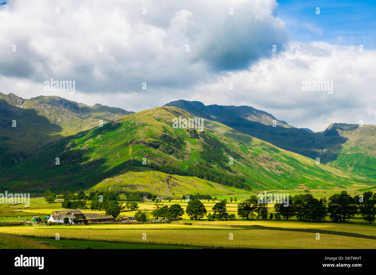 Bow Fell and The Band in the Lake District National Park, Cumbria, England. Stock Photo
