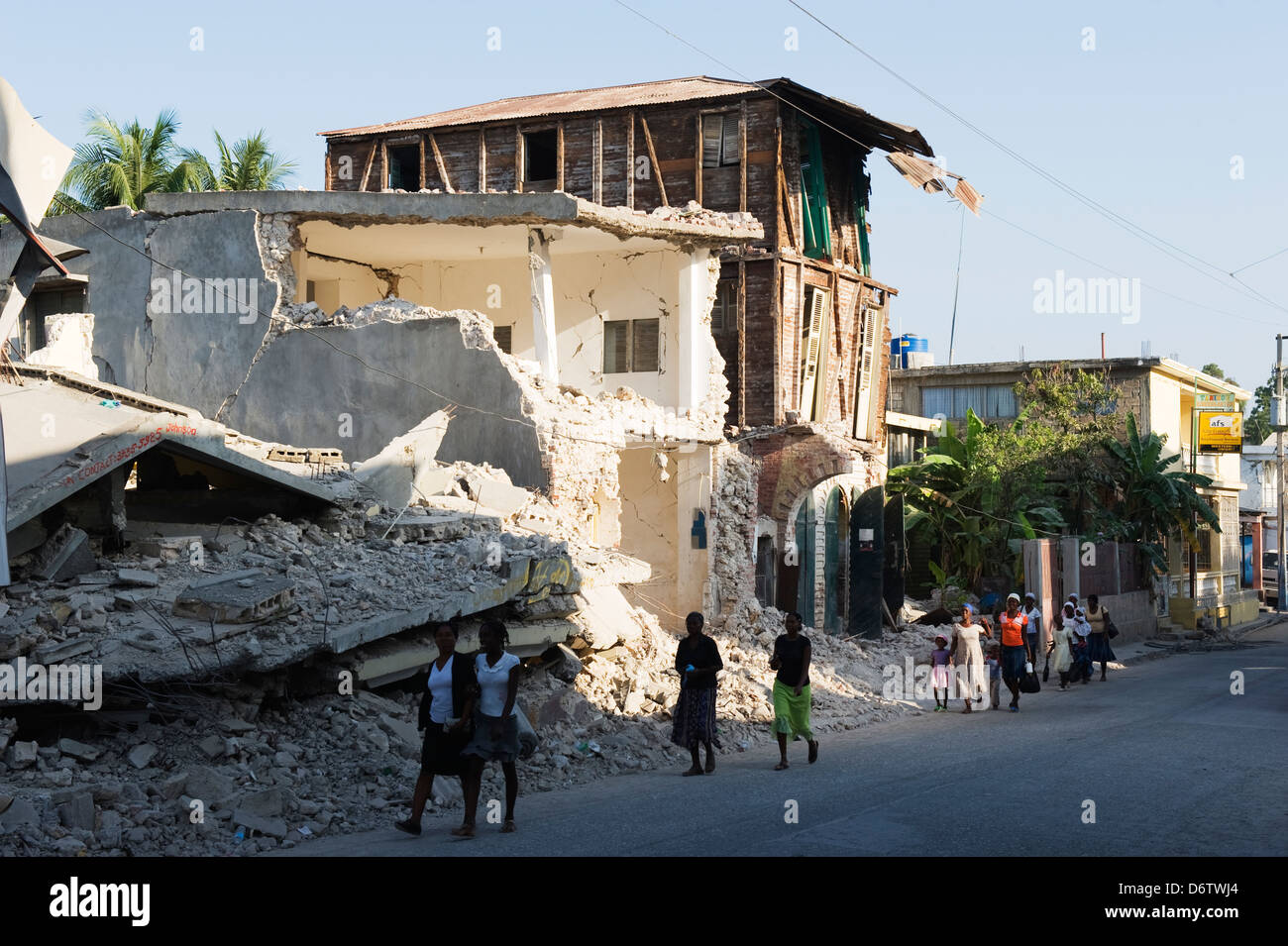 earthquake damage, Jacmel, Haiti, Caribbean Stock Photo Alamy