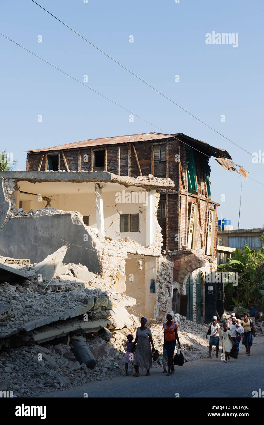 earthquake damage, Jacmel, Haiti, Caribbean Stock Photo Alamy