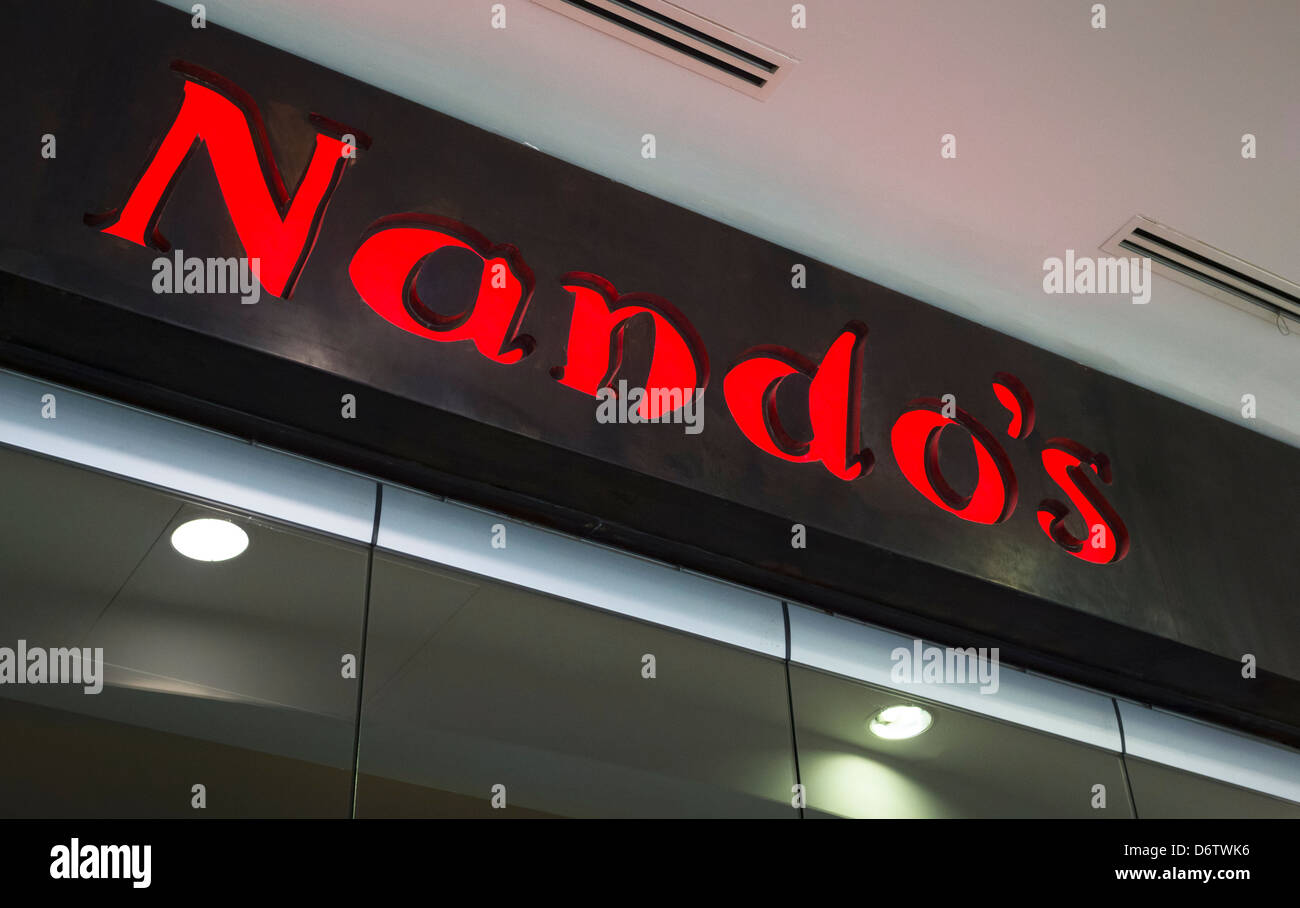 Nandos Portuguese restaurant at the Metrocentre. Stock Photo