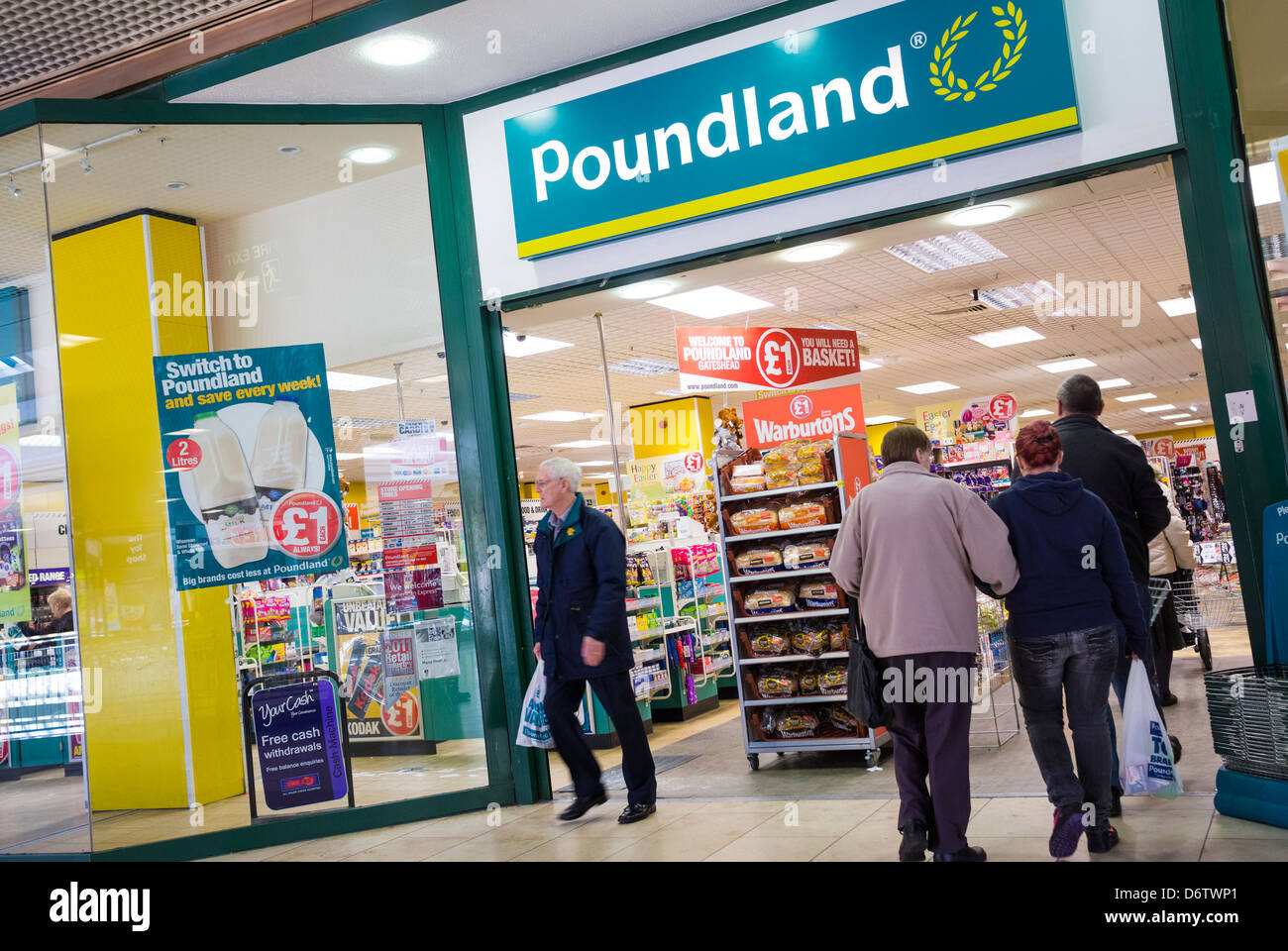 Poundland store at the Metrocentre. Stock Photo
