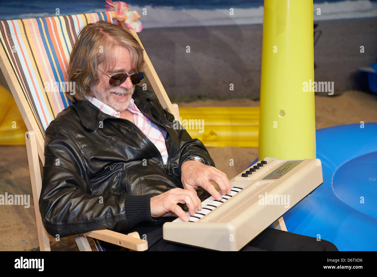 Berlin, 23th April 2013. The artist Helge Schneider at the press conference at Admiral Palace in Berlin on his tour 2013: with love in my fingers! Credit: Reynaldo Paganelli / Alamy Live News Stock Photo