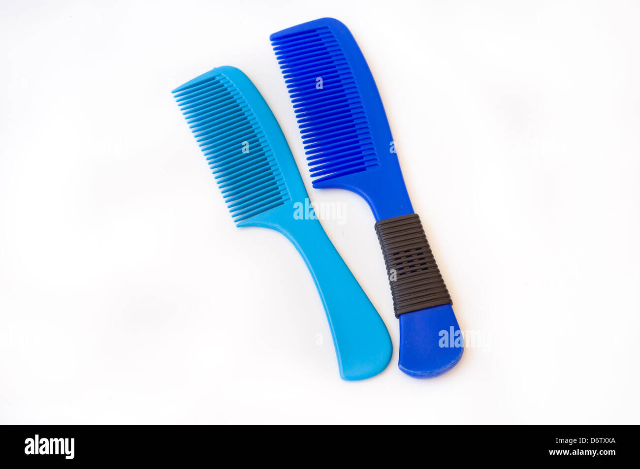 blue comb on white background Stock Photo Alamy
