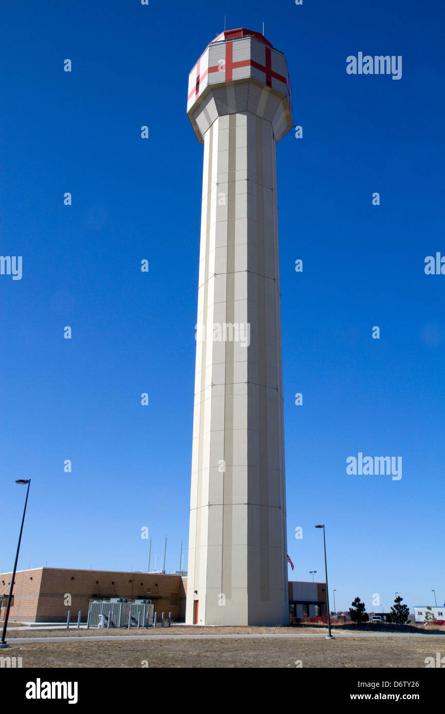 Air traffic control tower at the Boise airport, Ada County, Idaho, USA Stock Photo