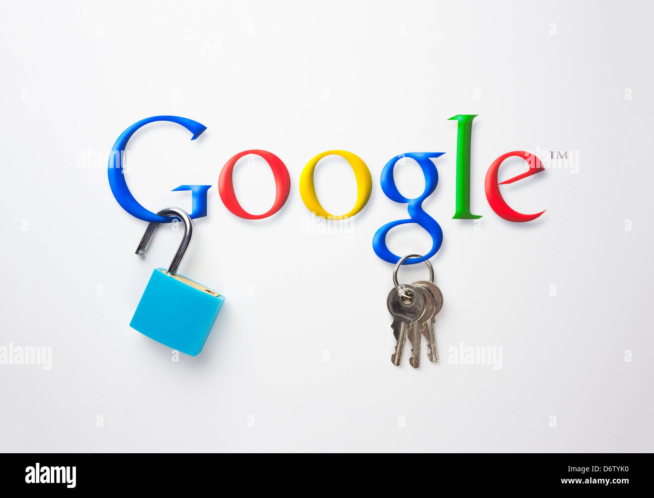 Google and data protection Stock Photo