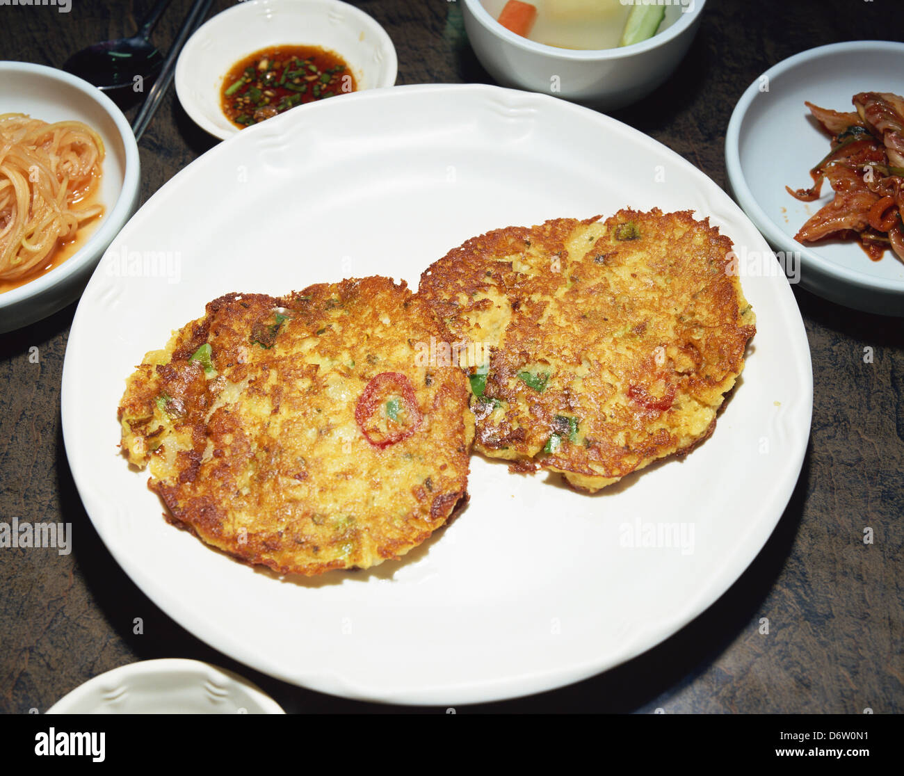 Koreanstyle Pajeon pancake Stock Photo Alamy