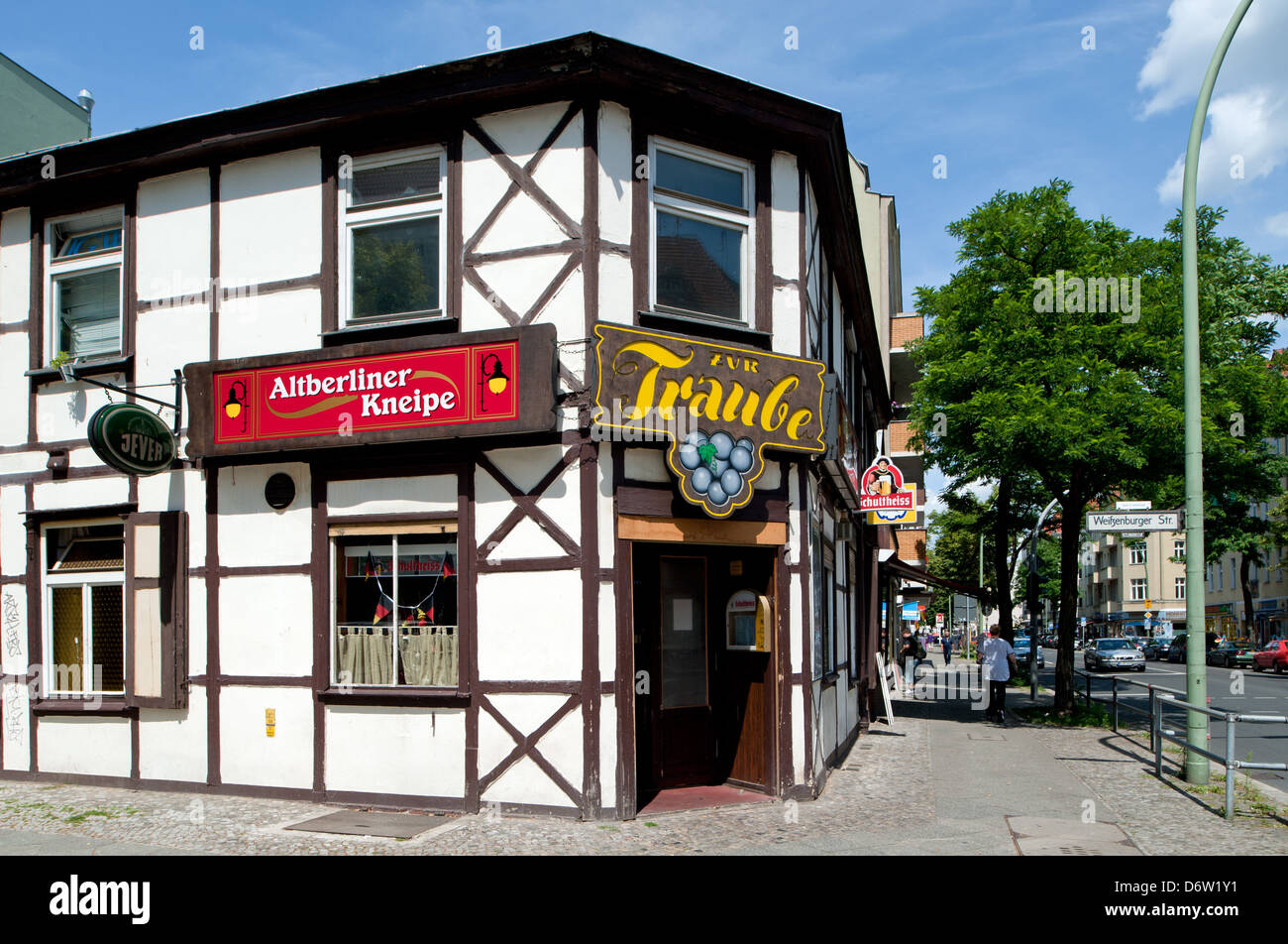 Berlin, Germany, timbered house in Berlin-Spandau Wilhelmstadt Stock Photo