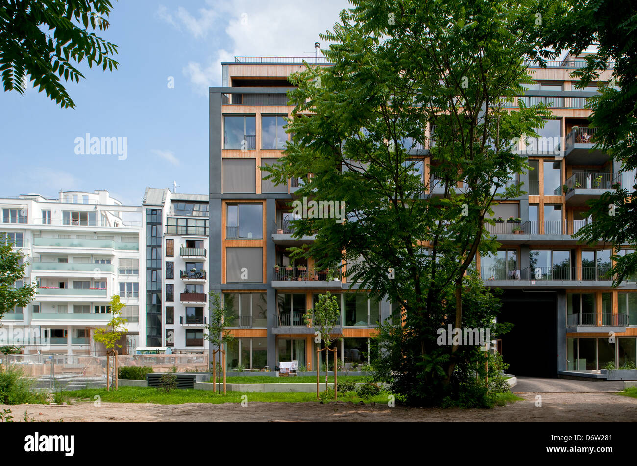 Berlin, Germany, new construction of condos in BerlinMitte Stock Photo