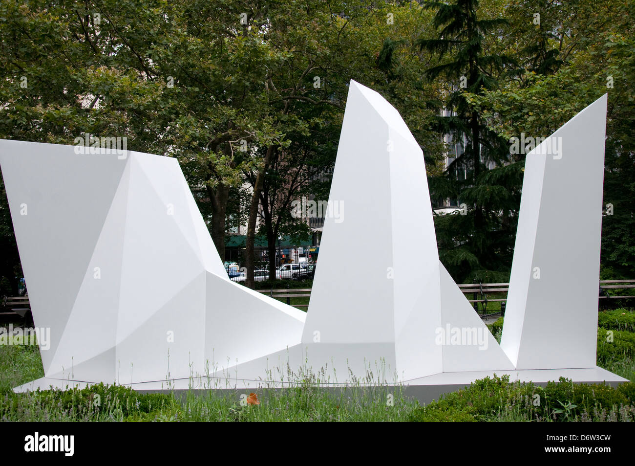Complex Forms, artwork on display in City Hall Park New York City, USA Stock Photo