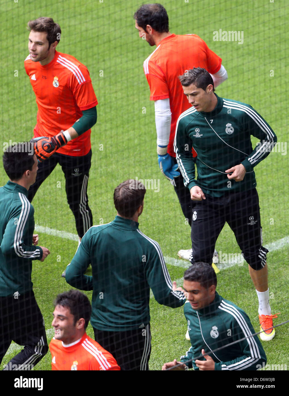 Madrids Cristiano Ronaldo C R Is Pictured During The Training Of Real Madrid Madrids Cristiano Ronaldo C R Is Pictured During The Training Of Real Madrid