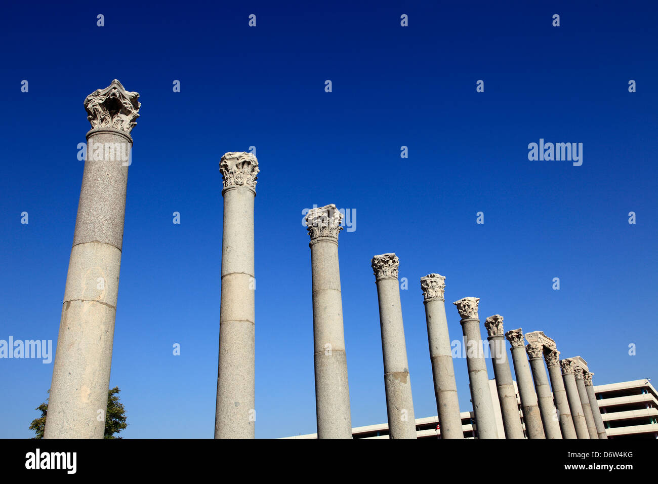 Ruins of Roman columns in the Agora (Market of ancient Smyrna), Izmir ...