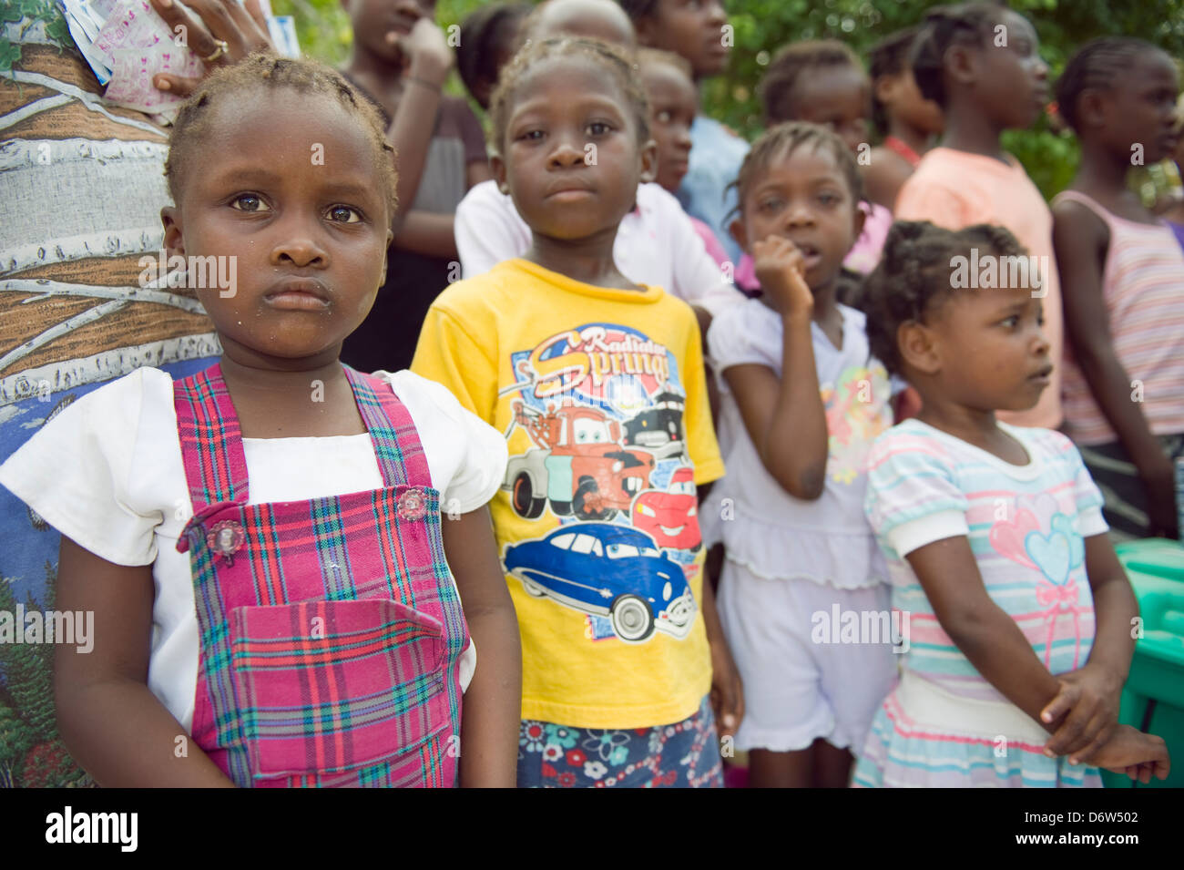 orphans at an orphange after the January 2010 earthquake, Port au Prince, Haiti, Caribbean Stock Photo