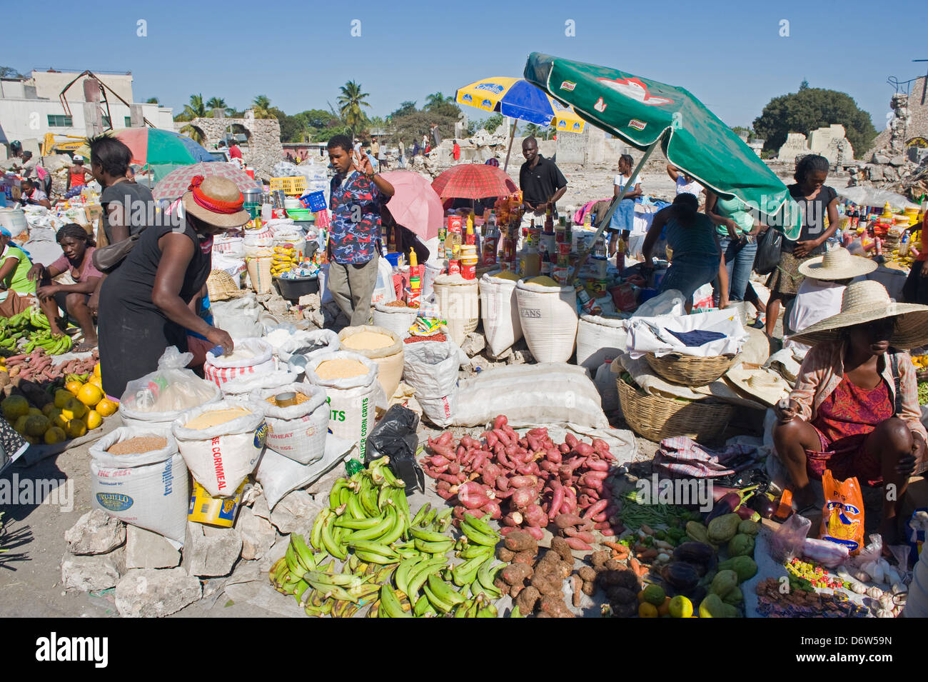 street market, Port au Prince, Haiti, Caribbean Stock Photo