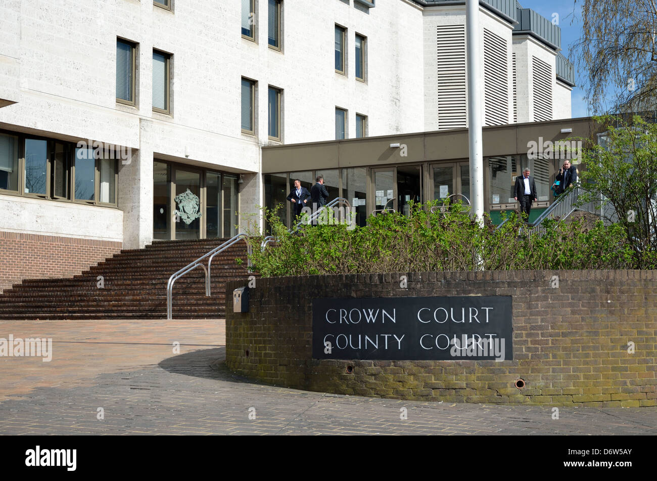 Maidstone, Kent, England, UK. The Law Courts; Crown Court / County Court, by the river. Stock Photo