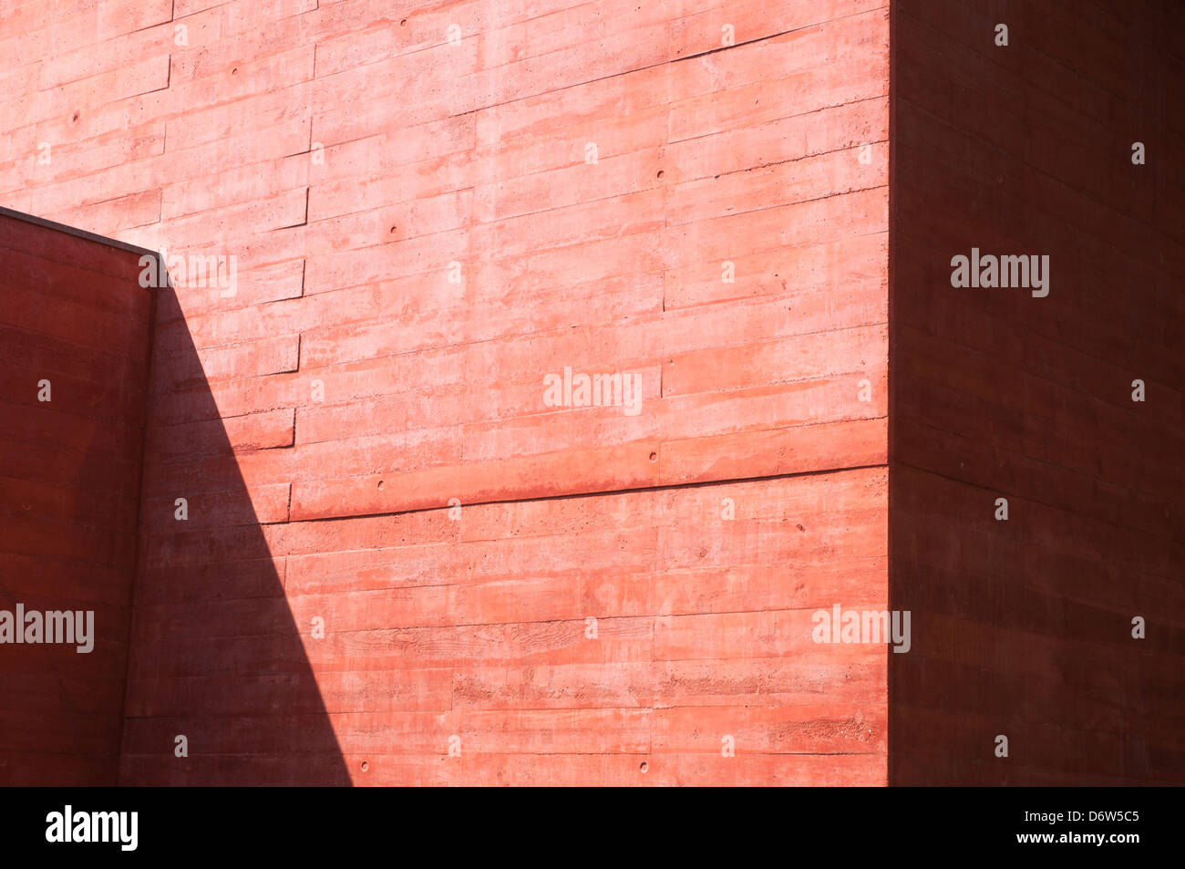 Red Concrete Stock Photo