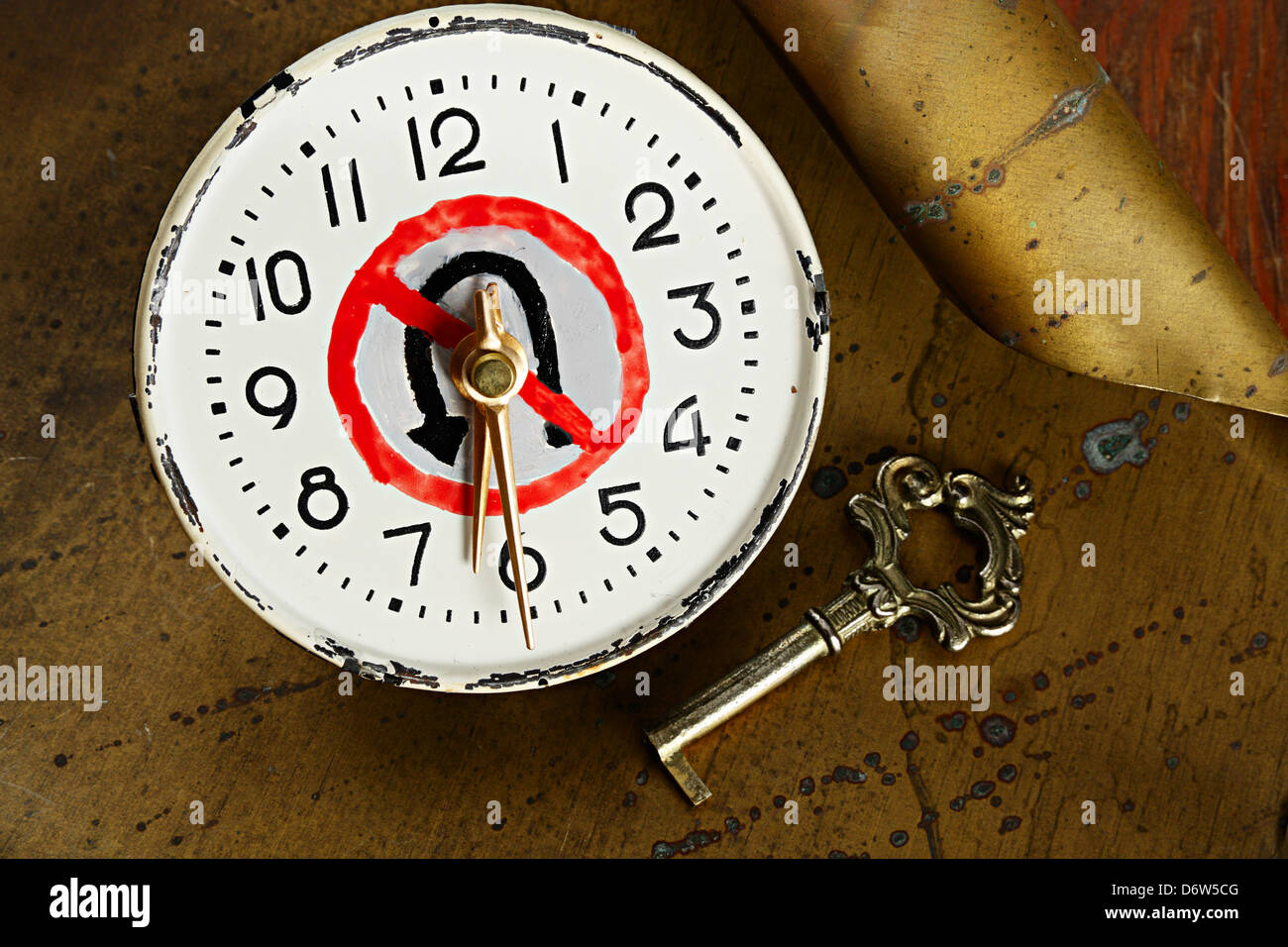 The idea on a theme of impossibility to turn time Stock Photo Alamy