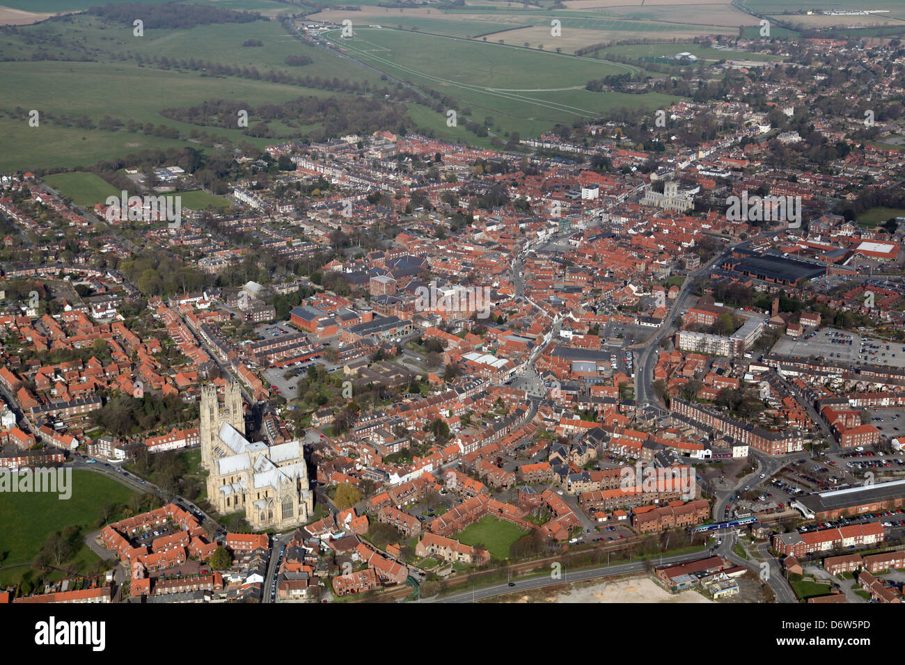 aerial view of Beverley, East Yorkshire Stock Photo