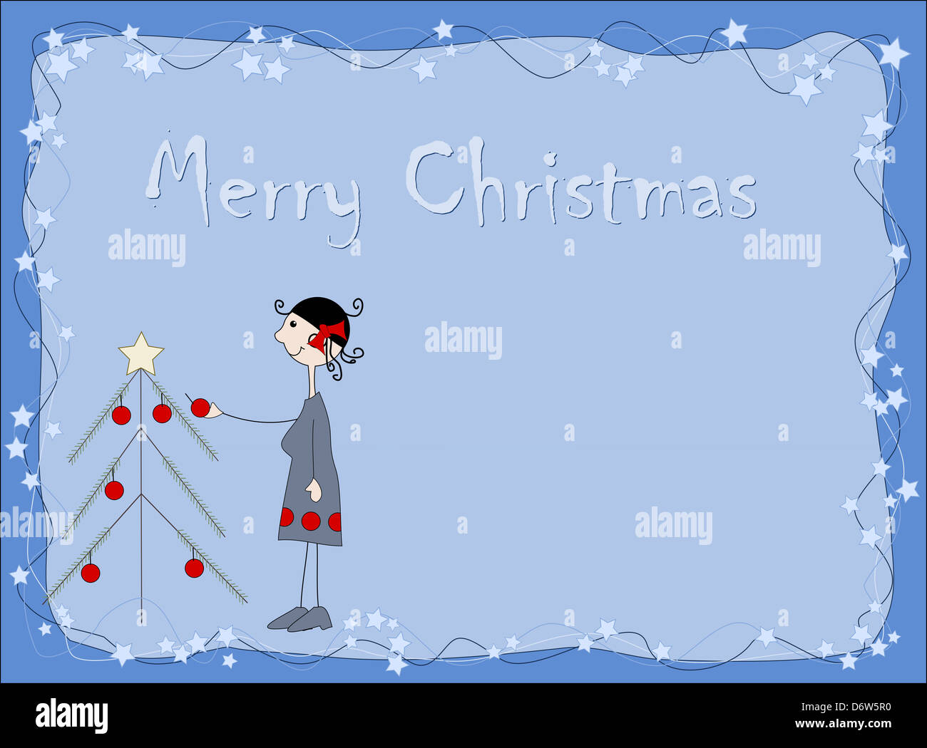 Vintage christmas card woman hi-res stock photography and images - Alamy