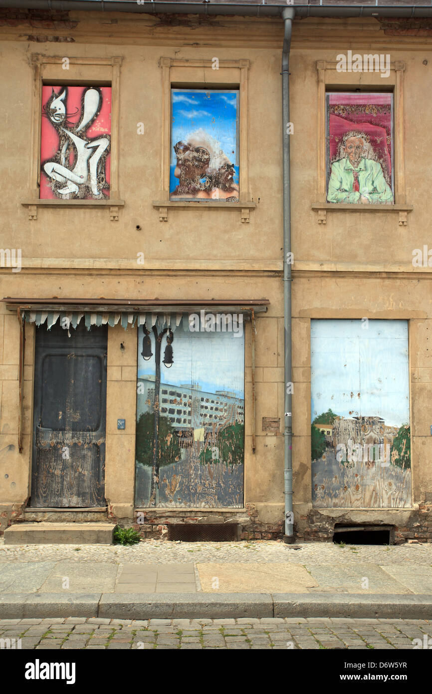 Brandenburg an der Havel, Germany, old, unoccupied house on the market