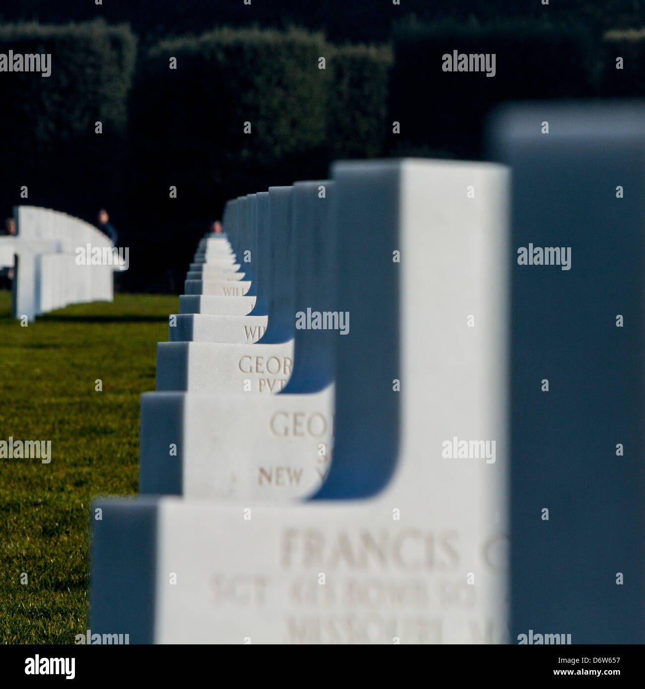 American Cemetery of second war (1939-1945), in Coleville-Sur-Mer, Normandy France Stock Photo