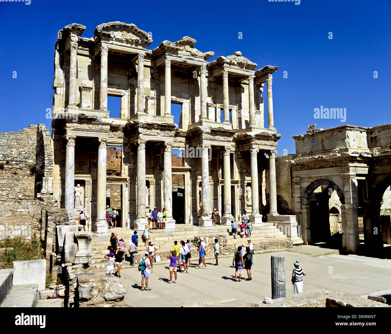 8439. Library of Celsus (Roman), Ephesus, Turkey, Europe Stock Photo