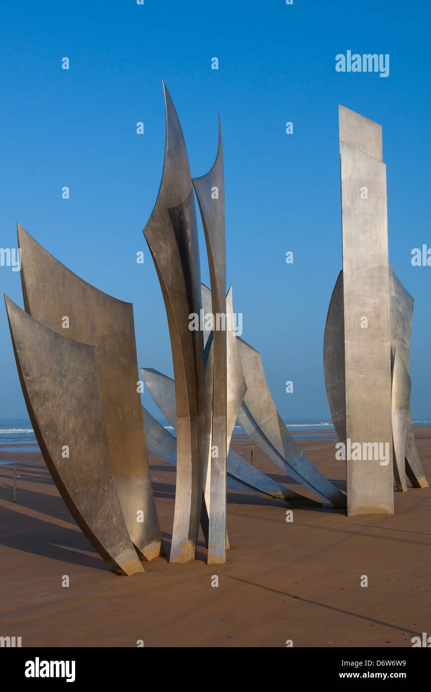 Sculptures Les Braves Omaha Beach Saint Laurent Sur Mer