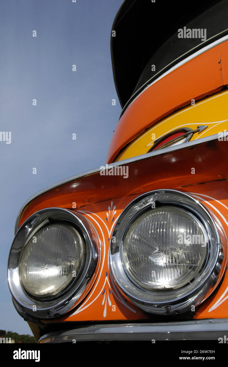 Detail of a old Leyland bus in Malta Stock Photo